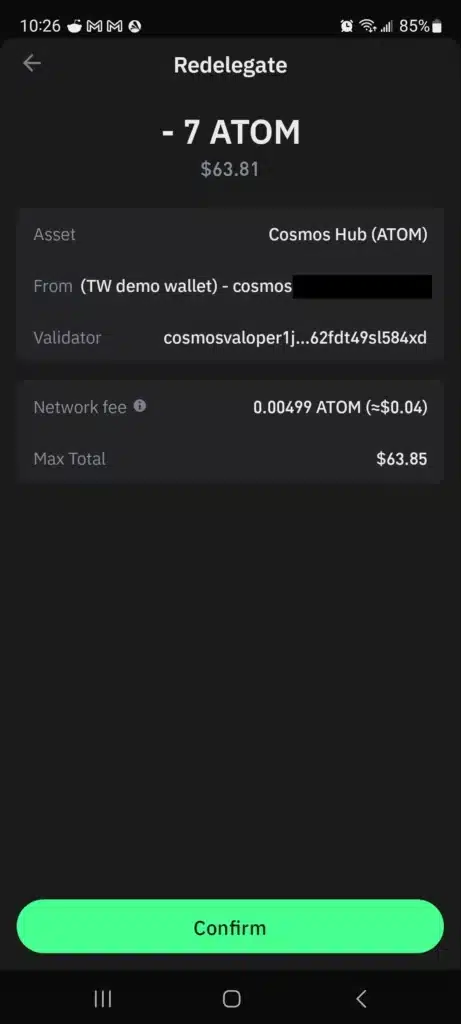 Trust Wallet, how to change Cosmos ATOM validators, how to switch Cosmos ATOM validators without unbonding, do I need to unbond Cosmos ATOM to change validators, do I need to unbond Cosmos ATOM to switch validators, delegate Cosmos ATOM to a different validator, stake Cosmos ATOM with a different validator, how to redelegate Cosmos ATOM to a new validator, how to redelegate Cosmos ATOM to a different validator, the best Cosmos ATOM validator, which Cosmos ATOM validator is the best, which Cosmos ATOM validator should I stake with, do I have to unstake to change ATOM validator, redelegate Cosmos ATOM validator, redelegate staked ATOM to a different validator